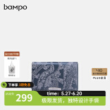 半坡饰族（bampo）短款钱包复古气质折叠真皮短钱夹生日礼物思香原创头层牛皮线下款 蓝色