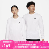 耐克(NIKE)春夏男长袖T恤 纯棉 运动休闲 经典简约 AR5194-100 白色XL