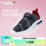 Skechers斯凯奇儿童运动鞋春秋女童魔术贴休闲鞋中大童轻质跑步鞋303601L 403723L炭灰色/红色/CCRD 36