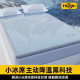 环鼎 冰丝凉席冰丝席家用双三人床席子件套1.8米夏季软凉席可机洗空调 【升级加厚】冰丝套席180*200cm