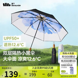 蕉下（beneunder）防紫外线遮阳伞三折双层黑胶晴雨伞防晒伞BM664蓝铃