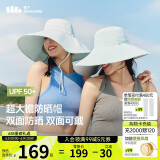 蕉下（beneunder）遮阳帽子女双面倍护渔夫帽防晒帽大檐防紫外线AL500蓝