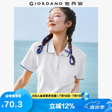 佐丹奴polo衫女夏季翻领上衣珠地布修身短袖POLO衫女05311399