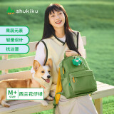 SHUKIKU果果蔬双肩包时尚旅游男女士超轻背包 西兰花仔 M+码
