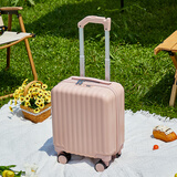 喜朗顿儿童行李箱可上飞机小型14寸登机箱迷你旅行箱女拉杆箱上特价航空 顶配专柜云朵款/淡胭粉 14英寸 全球通用登机箱【20*30*40】