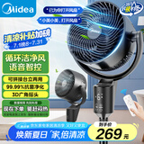 美的（Midea）空气循环扇 家用落地扇抑菌净化语音风扇立式遥控转页扇3D摇头大风力电风扇桌面 GAI24PA
