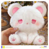 ZOCO可爱高颜值呆呆公仔毛绒玩具玩偶娃娃emo小熊礼物生日礼物 Qy-【白粉熊呆呆】 15.5厘米【限量促中】