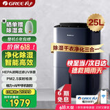 格力（GREE）除湿机/抽湿机家用多功能净化干衣UV杀菌除潮吸湿器25升/天单间50平APP智控DH25EPA1B