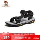 骆驼（CAMEL）  户外沙滩潮流平底休闲男士凉鞋子 A822162412 黑色 43
