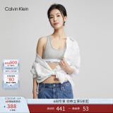 Calvin Klein内衣【明星同款摩登引力带】女士ck无钢圈轻运动背心文胸F3785AD 020-椰青灰 S 推荐70A-75A