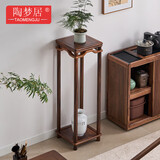 陶梦居实木花架置物架小阳台多层落地式家用客厅新中式花台绿萝花盆架子