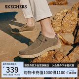 斯凯奇（Skechers）男鞋夏季一脚蹬帆布鞋商务通勤休闲软底板鞋66387