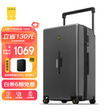 地平线8号（LEVEL8）行李箱男女大容量密码拉杆箱28英寸宽拉杆大旅行家PC箱 灰色