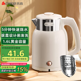 志高（CHIGO）烧水壶 电热水壶双层防烫电水壶 304不锈钢内胆家用大功率快速烧水 1.6L热水壶自动恒温壶  WM1601