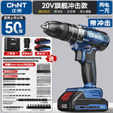 正泰正泰（CHNT）手电钻冲击锂电钻多功能20V家用电动螺丝刀工具套装