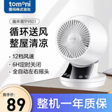TOMONI【JD推荐】日本TOMONI风扇台式电风扇空气循环扇轻音台扇 白色基础款（12档位调节+直流变频电机）