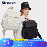 FILA FUSION斐乐潮牌女子背包新款时尚简约双肩包大容量运动包 纶度白-WT XS