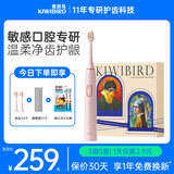 奇异鸟（KIWIBIRD）电动牙刷送爸爸妈妈礼物牙医推荐成人声波牙刷软毛护齿送长辈实用礼品 梦幻粉(刷头*2+便携盒)