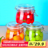 喜碧（Scybe）玻璃密封罐储物罐子玻璃瓶泡酒瓶泡菜坛子蜂蜜瓶潘多拉500ml 3只