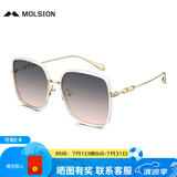 MOLSION陌森 【潮流镜】同款眼镜时尚太阳镜新品偏光墨镜女MS6086 A93上灰下粉渐进色