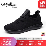 金利来（Goldlion）男士时尚舒适透气轻质休闲鞋591820407APQ-黑色-43码