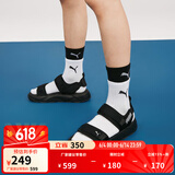 彪马（PUMA）缓震增高厚底云感防滑魔术贴凉鞋男女RS-SANDAL374862 黑色-水泥灰-02 35.5