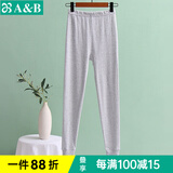 AB内衣女士春秋季纯棉秋裤超薄舒适单件全棉中老年妈妈款衬裤T010 灰色 L 推荐105-125斤【5°-15°】