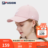 FILA FUSION斐乐潮牌棒球帽中性休闲鸭舌帽网球运动遮阳帽 白石粉-PK XS