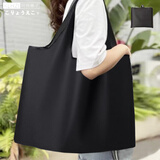 柯良惠子旅行折叠收纳袋户外野餐手提袋家用便携环保购物袋买菜包 黑色