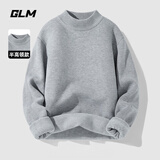 GLM毛衣男秋冬季保暖长袖内搭半高领加厚打底衫男士针织衫