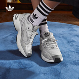 adidas 贝果鞋 ASTIR厚底增高网面运动老爹鞋男女阿迪达斯三叶草   灰色   37