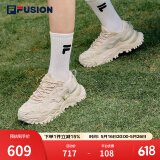 FILA FUSION斐乐女鞋BIANCO老爹鞋季新款硬糖鞋休闲鞋厚底运动鞋女 夏威夷果黄-MS 38