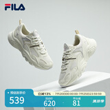 FILA 斐乐运动鞋女MARS II 火星系列二代秋秋季时尚复古跑步鞋女 微白/雨雾灰-F12W141116FWA 37.5