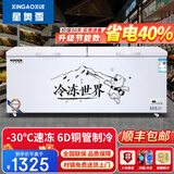 星奥雪冰柜商用家用卧式冷柜大容量冷藏冷冻展示柜双温商用大容量冷冻柜商用大冰柜 1288单温智能铜管款（长2.0米加大）