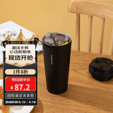 乐扣乐扣（LOCK&LOCK）保温杯遇见元气保温保冷咖啡杯弹跳盖男女颜值水杯550ML黑色