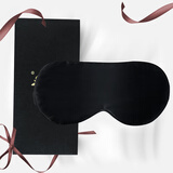 TA纯真丝礼盒装眼罩桑蚕丝睡眠遮光透气男女通用午睡觉情人节送礼黑