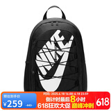 耐克（NIKE）男女双肩包背包 大容量旅行包电脑书包休闲包DV1296-010 黑白