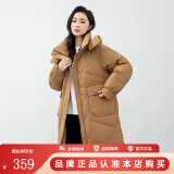 鸭鸭（YAYA）新款羽绒服女士中长款冬季高端加厚显瘦休闲过膝韩版保暖防寒外套 姜黄色 M /160