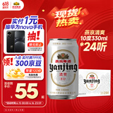 燕京啤酒 10度白听330ml*24听 父亲节送礼 火热开抢 新老包装交替发