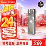 GETEA移动硬盘固态长江存储颗粒NVMe高速大容量笔记本外置游戏存储盘Type-C接口手机电脑两用SSD固态 【加密版512G】灰色（长江存储晶圆）