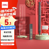 得力（deli）连中三元考试涂卡铅笔套装4件套  2B铅笔/铅芯/橡皮/涂卡尺 考试可用中高考专用S357