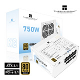 Thermalright(利民) 额定750W TR-KG750-W ATX3.1电源 金牌电源 原生PCIE5.1全模组电源 日系主电容 14CM小电源