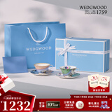 WEDGWOOD花间舞蝶一人悦享茶具套装骨瓷咖啡具子母壶杯碟套装 花间舞蝶杯碟组 2件