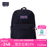 JANSPORT杰斯伯双肩包男旅行背书包电脑包女休闲学生校园情侣520 4QUE008爵士黑-侧袋+隔层