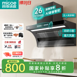 四季沐歌油烟机家用顶侧双吸抽油烟机大吸力厨房抽烟机脱排油烟机免拆自清洗抽烟机一级能效侧顶吸油烟机