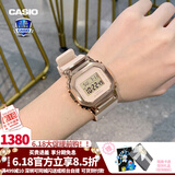 卡西欧（CASIO）女表g-shock都市女性中性时尚小方块潮流送女友礼物运动电子手表 GM-S5600PG-4甜酷玫瑰-人气女款