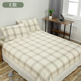 双鹤亚麻凉席三件套空调软席单人双人儿童席子学生宿舍宝宝空调席双面可机 E 经典方格（纯麻） 1.5米床 (实发 160cm*210cm ）