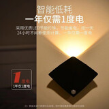 以典人体感应灯智能无线自动家用光控过道楼梯卧室夜间充电小夜灯led 超长时间+感应+常亮 魔鬼鱼-白光