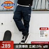 dickies休闲裤 男女同款新复古回潮印花多口袋束口工装裤百搭8 深海军蓝 28