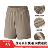安踏速干裤丨短裤男运动裤2025夏季休闲黑色五分裤送爸爸跑步健身裤 进阶速干口袋拉链-络郁灰7520-1 L (男适合175)